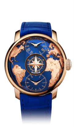 Review Jacob & Co THE WORLD IS YOURS DUAL TIME ZONE TOURBILLON ROSE GOLD DT200.40.AA.AA.A Replica watch